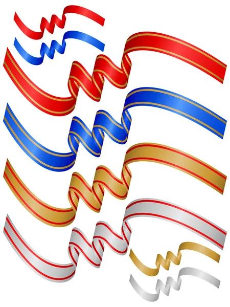 Декоративний Колір Стрічки Банер Векторні Ілюстрації — стоковий вектор