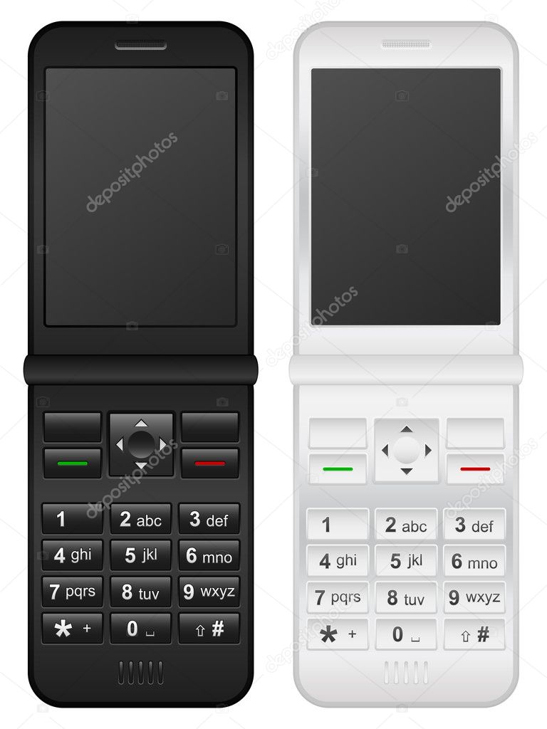 Mobile phone isolated on a white background. Vector illustration.