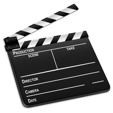 3d film slate clipart