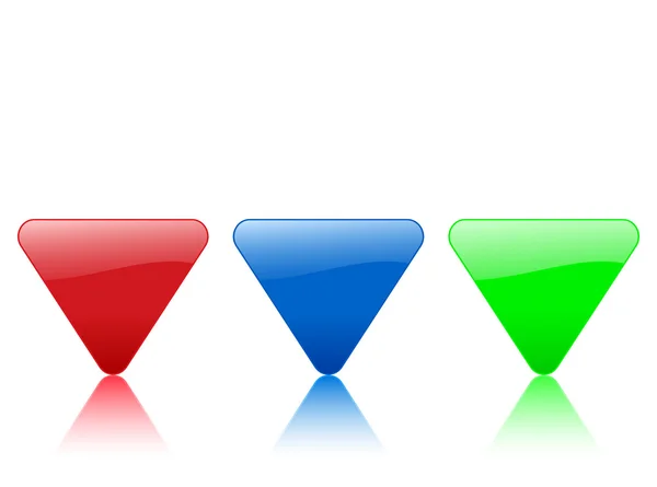 Icona Triangolare Colori Isolata Sfondo Bianco Illustrazione Vettoriale — Vettoriale Stock