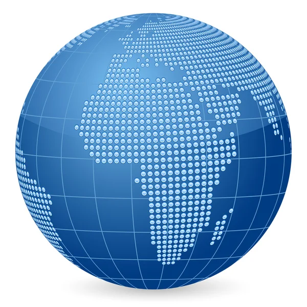 World Globe Formed Dots Vector Illustration — Stock Vector
