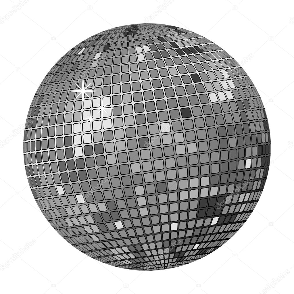 Grey disco ball