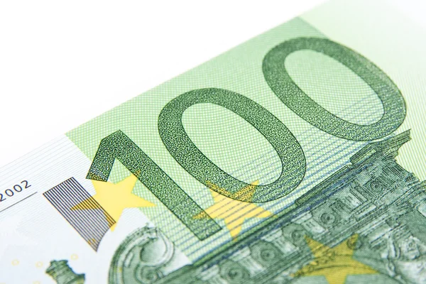 Makró, száz euró — Stock Fotó