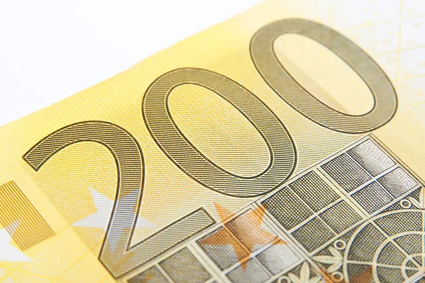Bliska Banknot 200 Euro — Zdjęcie stockowe