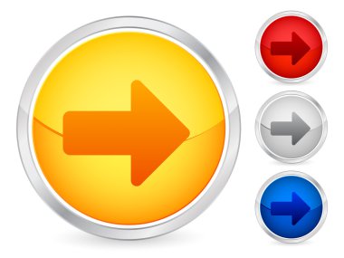 arrow right buttons set on a white background. Vector illustration. clipart