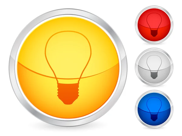 Bulb button — Stock Vector