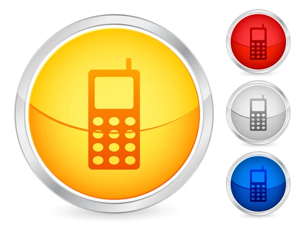 Botón del teléfono móvil — Vector de stock