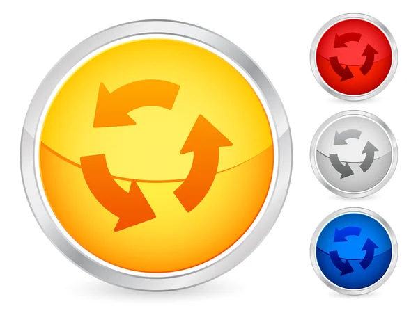 Recycle symbool knop 2 — Stockvector