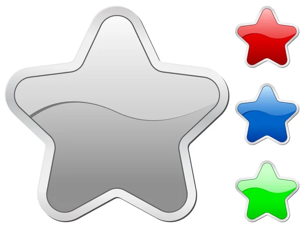 Sternsymbole Auf Weißem Hintergrund Vektorillustration — Stockvektor