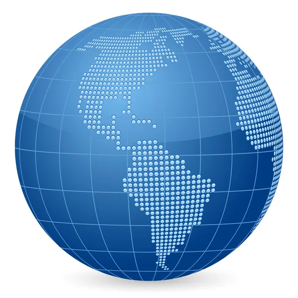 Wereld globe dot — Stockvector
