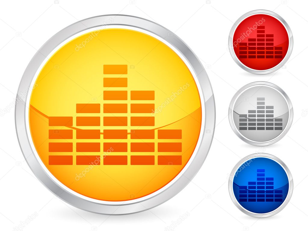 Equalizer button — Stock Vector © julydfg 4973290