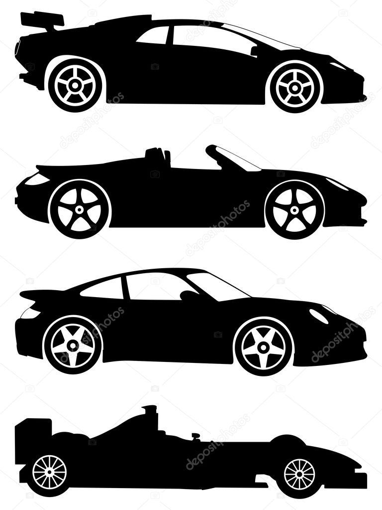 Sport cars vector set