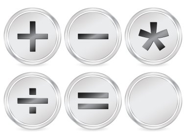 mathematics sign circle icon clipart