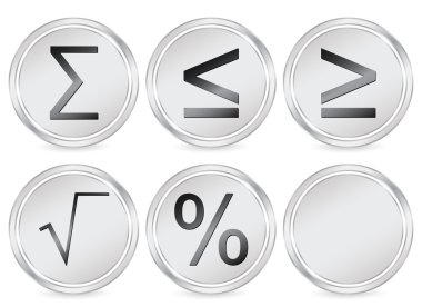 mathematics sign circle icon 2 clipart