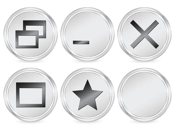 Icono círculo de ordenador — Vector de stock