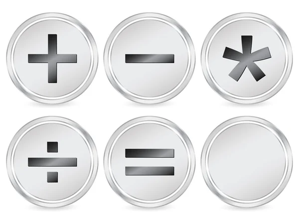 Mathématiques signe cercle icône — Image vectorielle