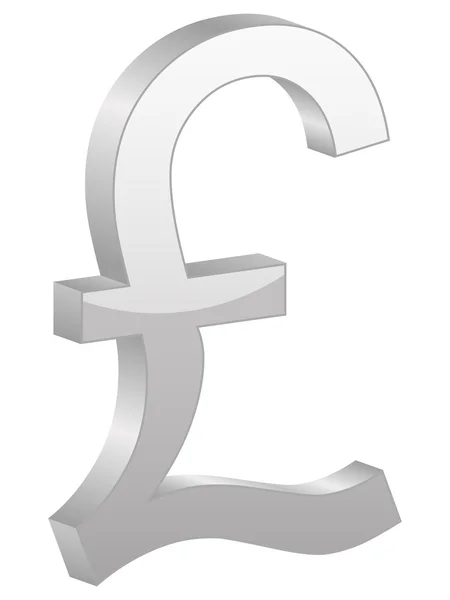 Grey british pound symbol — Stock Vector