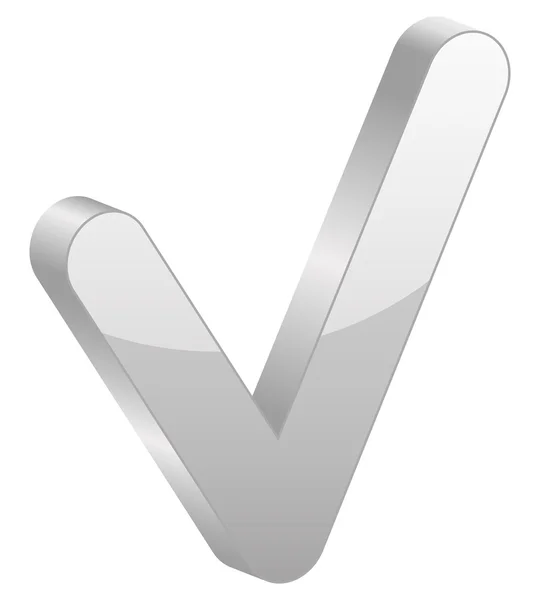 Comprobar símbolo gris — Vector de stock