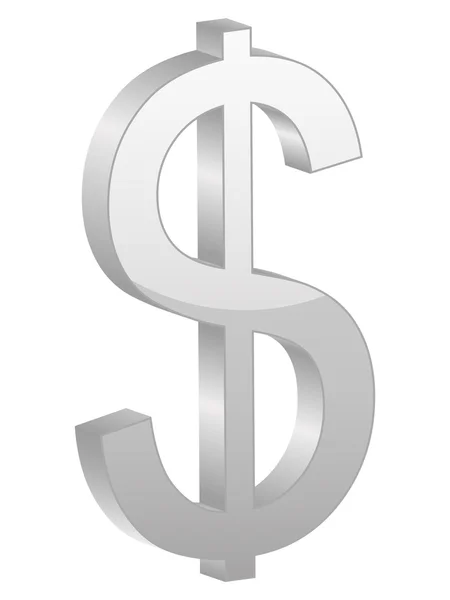 Symbol für den grauen Dollar — Stockvektor