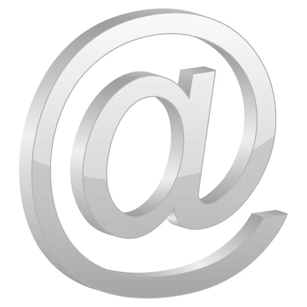 Gris símbolo de correo electrónico — Vector de stock