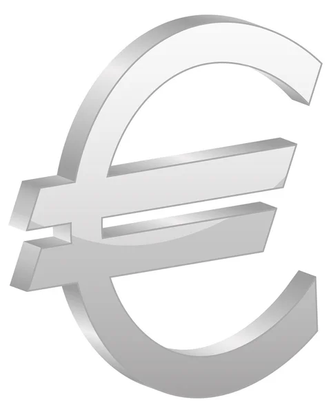 Symbole euro gris — Image vectorielle