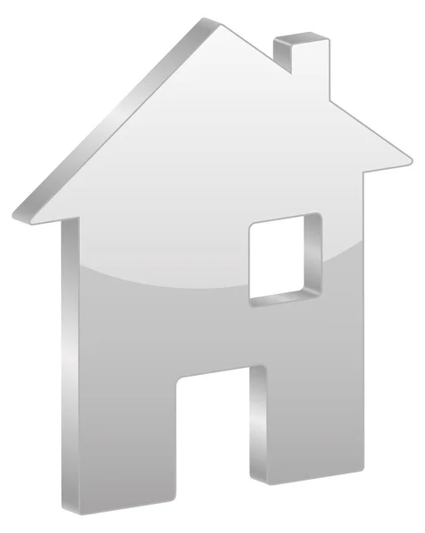 灰色の家のシンボル — ストックベクタ