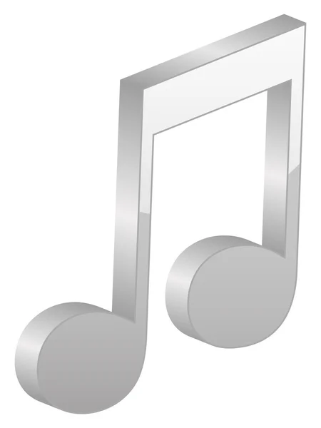 Symbole note de musique grise — Image vectorielle