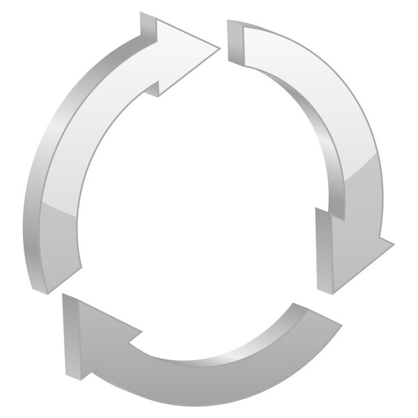Grey recycle symbol