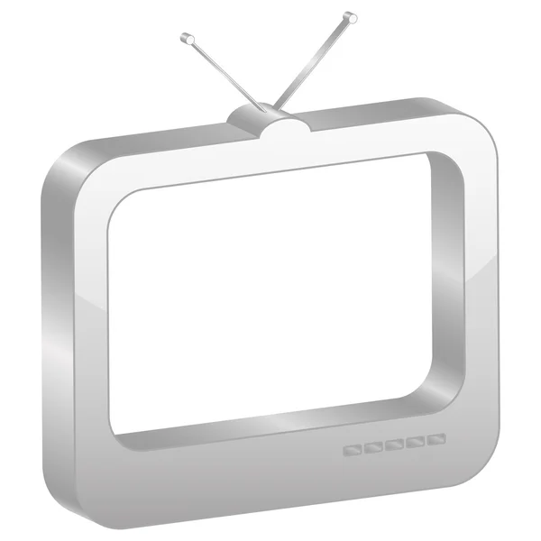 Symbole TV gris — Image vectorielle