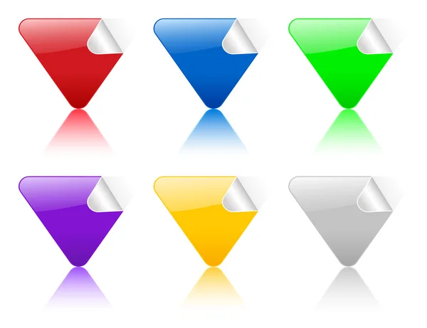 Autocollant couleur triangulaire — Image vectorielle