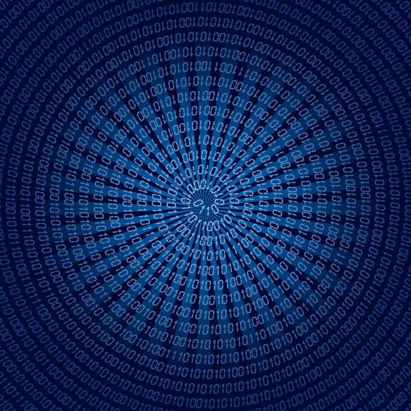 Spirale-バイナリ コード — ストックベクタ