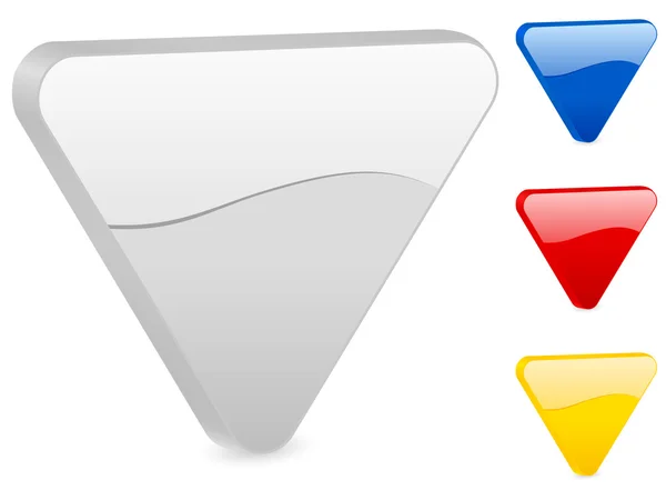 3D triangular icon — Stock Vector