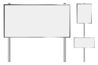 Blank billboard set clipart