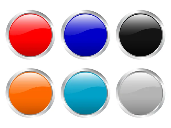 Γυαλιστερά κουμπιά άδειο — Διανυσματικό Αρχείο