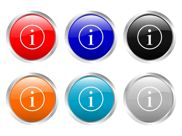 Glossy buttons info — Stock Vector