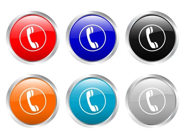 Glossy buttons phone — Stock Vector