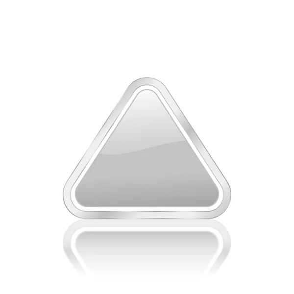 Trojúhelníková ikona stříbro 2 — Stockový vektor