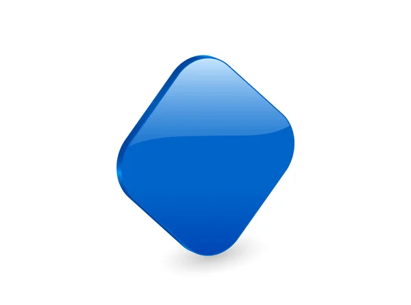 Ícone de losango azul 3d — Vetor de Stock