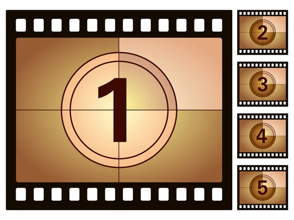 Film countdown 2 — Stock Vector