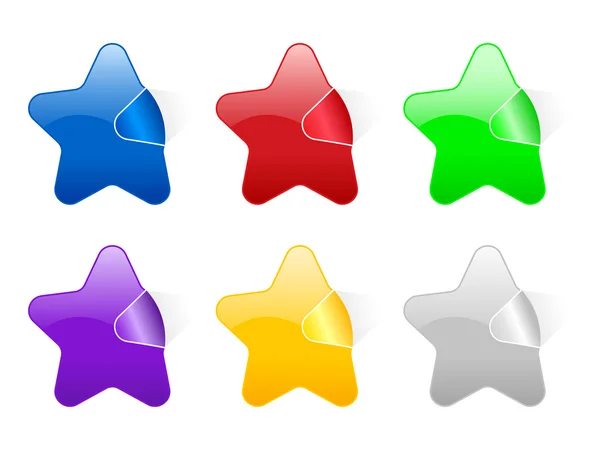 Αυτοκόλλητα χρώμα αστέρι 2 — Διανυσματικό Αρχείο