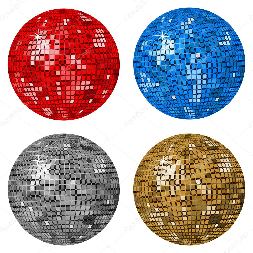 Four disco balls