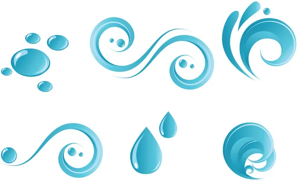 Wassersymbolset — Stockvektor