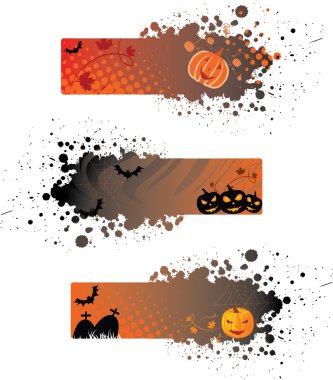 Halloween grunge banners clipart