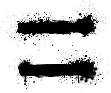 Grunge black banners clipart