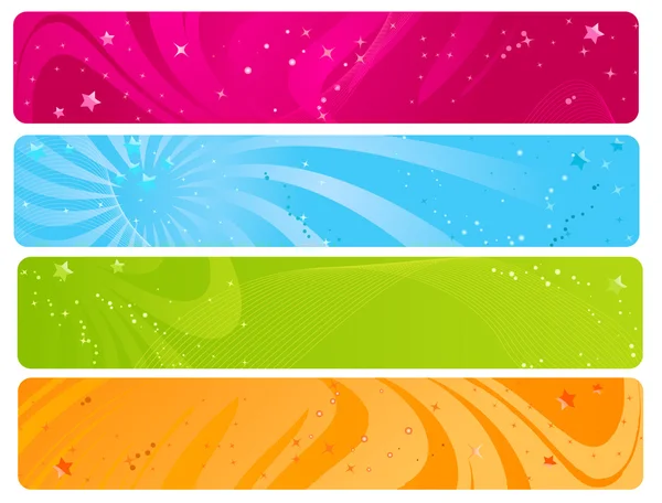 Coloridos banners web — Archivo Imágenes Vectoriales