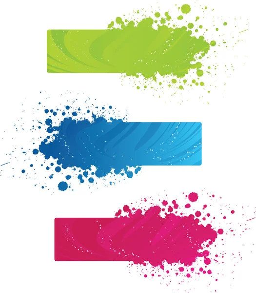 Bannières grunge colorées — Image vectorielle