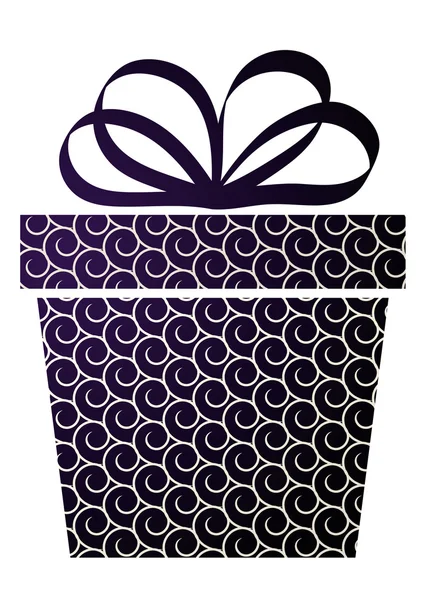 Noël avec boîte cadeau sur fond bleu . — Image vectorielle