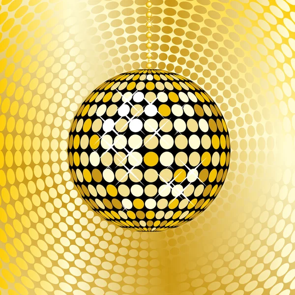 Абстрактный золотой диско-мяч — стоковое фото