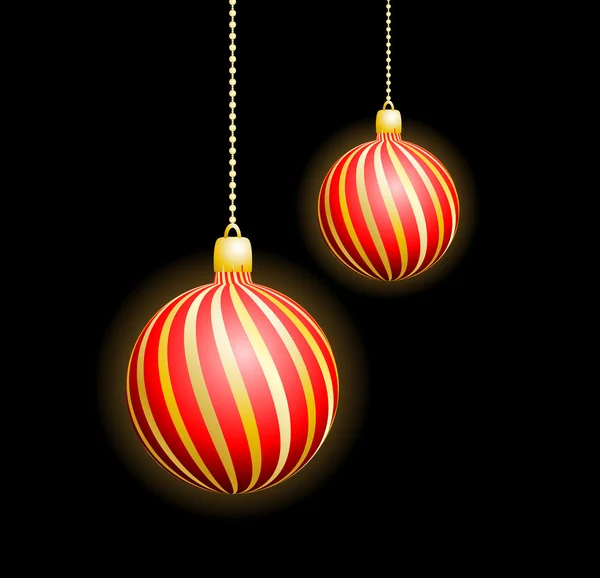 两个红色的圣诞球 — 图库照片#