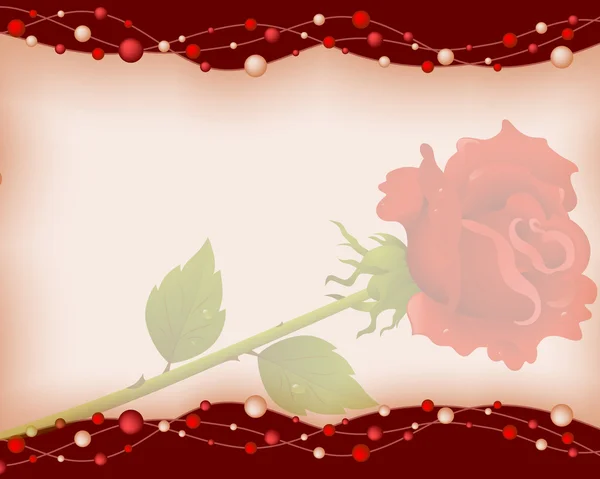 由红玫瑰情人节背景 — 图库矢量图片